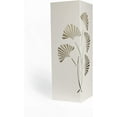 thumbnail image 3 of Mango Steam Modern Tall 21.75" Ginkgo Leaf Square Metal Umbrella Holder for Home, White, 3 of 5
