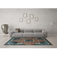 thumbnail image 3 of Ahgly Company Indoor Rectangle Persian Light Blue Traditional Area Rugs, 8' x 12', 3 of 4