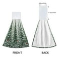 thumbnail image 4 of Wobogo Winter Green Pine Tree Hand Towel Set of 2 Absorbent for Kitchen and Bathroom With Velcro Hanging Loop 18.2×14in, 4 of 7