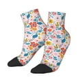 thumbnail image 2 of Bingfone Floral Ditsy Design Patterned Men'S Women'S Casual Cotton Socks, 2 of 9