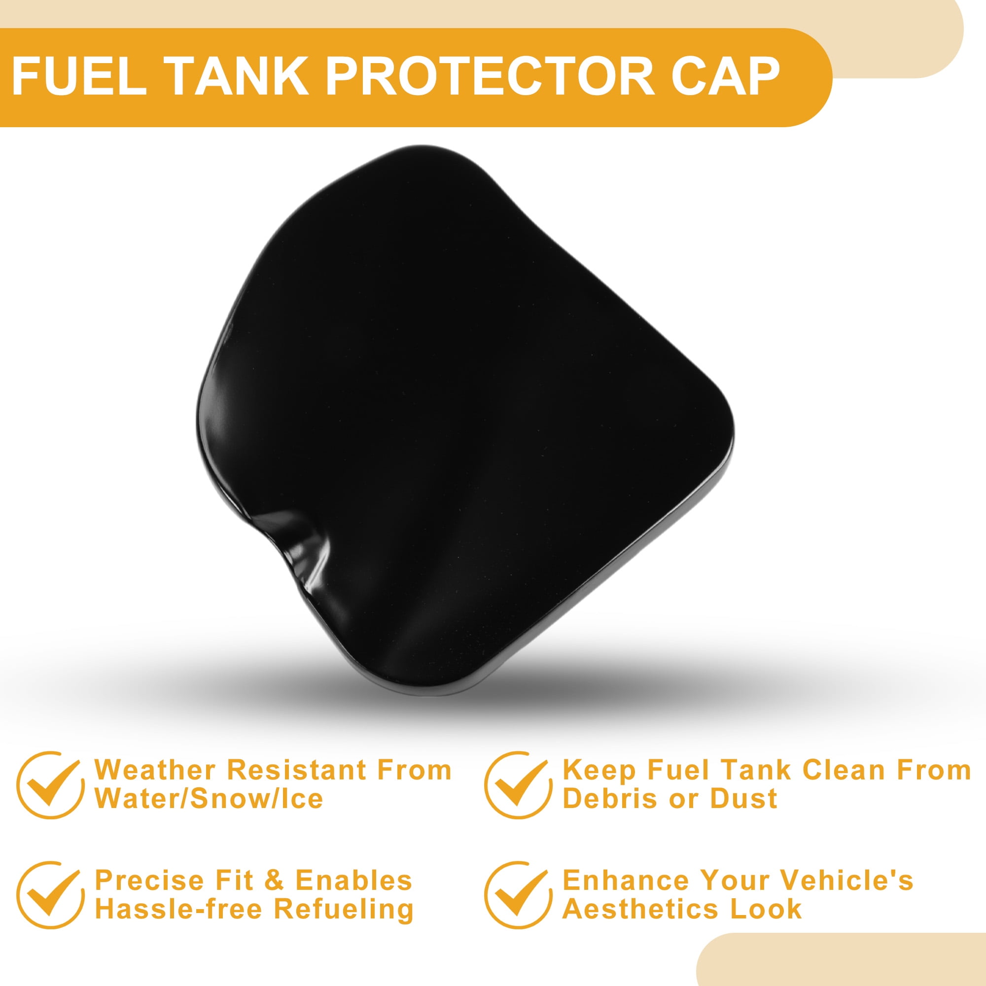 Unique Bargains Fuel Tank Door Cap for Toyota Tacoma 2005-2015 Black Gas Cap