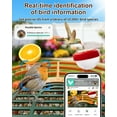 thumbnail image 3 of Smart Bird Feeder with Camera, Solar Powered Wireless Birds 2K HD Camera with APP Control, Night Vision, Motion Detection Alerts, IP66 Outdoor Birdfeeder for Backyard Garden Bird Watching, Green, 3 of 7