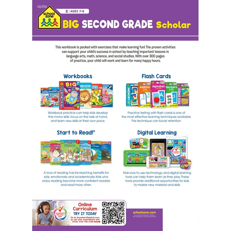 School Zone Big Second Grade Scholar Workbook (Walmart Exclusive) School Zone Big Second Grade Scholar Workbook (Walmart Exclusive)