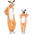 thumbnail image 1 of Pijamas de franela de dibujos animados para niños y niñas, conjuntos de pijamas de León, unicornio y cerdo, ropa de dormir de animales, Onesies de invierno, nuevo xuanjing unisex, 1 of 2