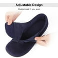 thumbnail image 5 of LongBay Men's Memory Foam Diabetic Slippers Comfy Warm Plush Fleece Arthritis Edema Swollen House Shoes, 5 of 8