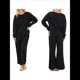 thumbnail image 2 of Conjunto de Dos Piezas de Otoño para Mujer, Jersey de Larga, Pantalones Anchos, Conjunto Informal A Juego, Ropa de Moda. Negro XL, 2 of 5