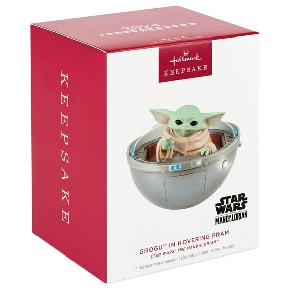 Hallmark 2024 Ornament Star Wars: The Mandalorian Grogu in Hovering Pram