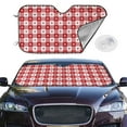 thumbnail image 2 of Daiia Red Plaid Daisy Windshield Sun Shade for Car SUV Truck (Medium ), Car Sun Shade Windshield, Car Shades for Front Windows, Sunshade for Car Windshield, 2 of 7