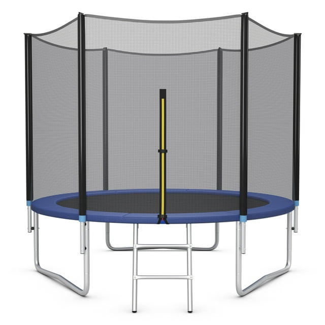 Patiojoy Trampoline de 8 Pi avec Filet de Sécurité et Tapis de Saut à Ressorts