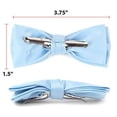 thumbnail image 2 of Boy's Poly Satin Banded Clip On Bow Ties (Sky Blue), 2 of 7