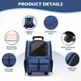 thumbnail image 7 of Rolling Pet Carrier Backpack with Removable Wheels, Foldable Large Capacity Pet Bag with Big Pocket for Travel, Outdoor, Vet Visits and Camping, 7 of 7