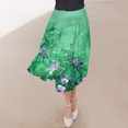 thumbnail image 4 of Jupes pour Femmes, Jupe Décontractée à Fleurs Imprimées Taille Élastique en Ligne, 4 of 6