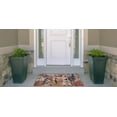 thumbnail image 2 of Linon Outdoor Washable Area Rug Collection, Orange and Cream, 2' x 3', 2 of 7