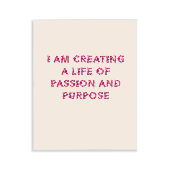 Stupell Industries Life of Passion & Purpose Inspirational Painting Unframed Art Print Wall Art, 11 x 14