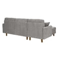 thumbnail image 4 of L-Shaped Sectional Sofa Couch for Living Room,Modern Corduroy Upholstered with Wooden Legs & Pillows,Deep Seat,Light Gray, 4 of 8