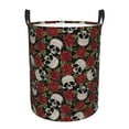 thumbnail image 2 of Uemuo Red Rose Skull Pattern Circular Laundry Hamper Basket with handles,Collapsible laundry basket,Large capacity laundry hamper,Laundry Organizer-Medium, 2 of 8