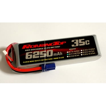 Roaring Top 35C 6250mAh 3S 11.1V LiPo Battery Pack with EC5 Plug