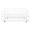 thumbnail image 6 of Twin Daybed with Trundle Included, SEGMART Twin Trundle Bed Frame with Metal Slat Support, Trundle Beds for Kids Teens, Daybed for Bedroom Guest Living Room, Bed Frame No Box Spring Needed, White, 6 of 8