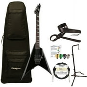 esp ltd alexi-200 alexi laiho signature black electric guitar with chromacast gig bag and accessories