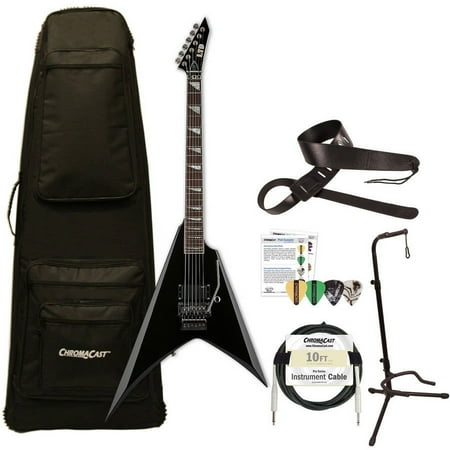 esp ltd alexi-200 alexi laiho signature black electric guitar with chromacast gig bag and accessories