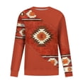 thumbnail image 4 of Puntoco Mujeres Otoño e Invierno Casual Folk-Personalizado Impreso Cuello Redondo Manga Larga Jersey Blusa Sudadera tops Puntoco Puntoco-942, 4 of 5