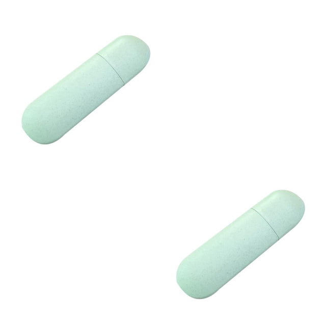 serony Portable Travel Toothpaste Toothbrush Holder Cap Case Storage Cup Outdoor Holder green 2Set