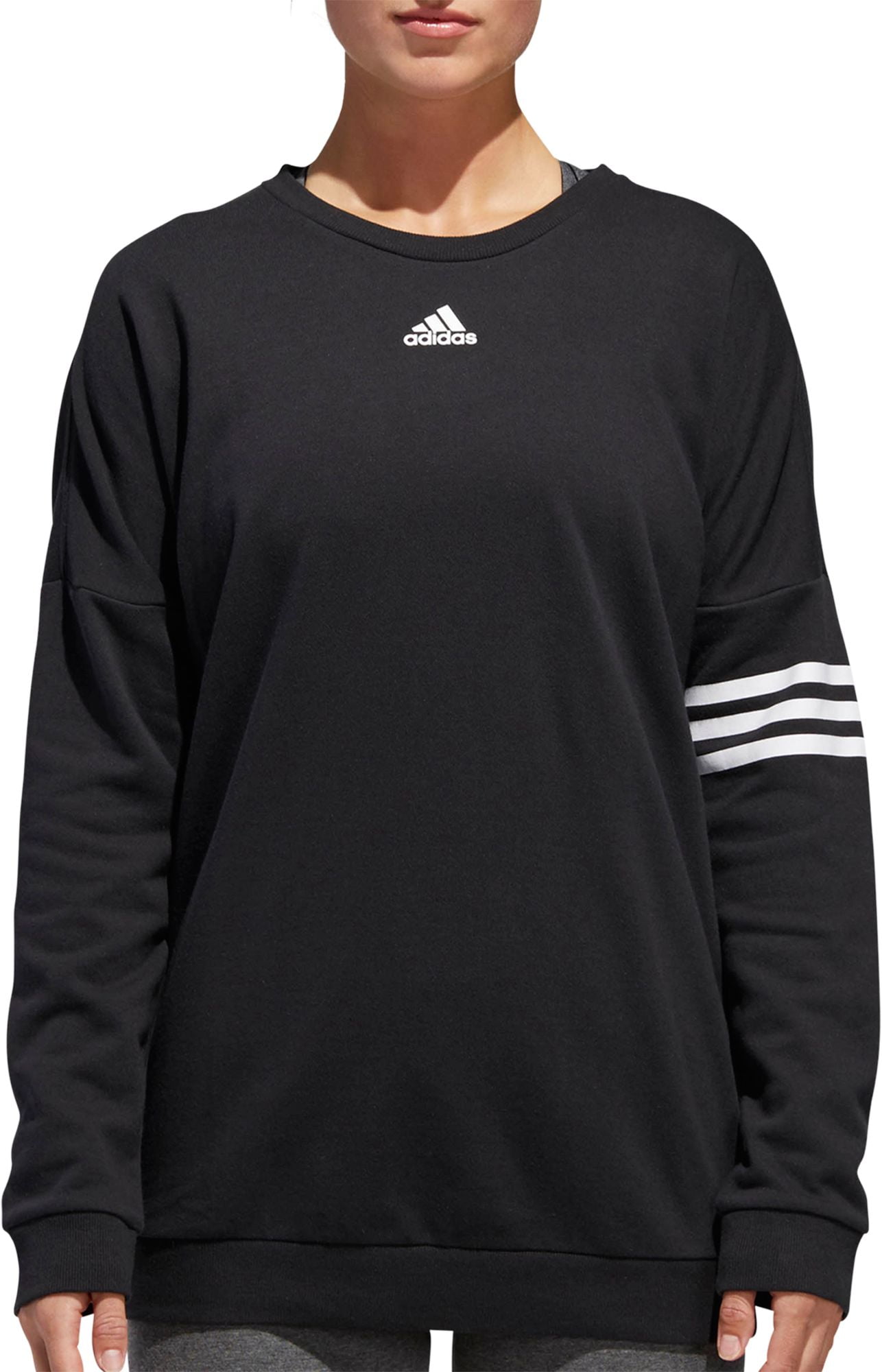 adidas women's athletics french terry crewneck pullover