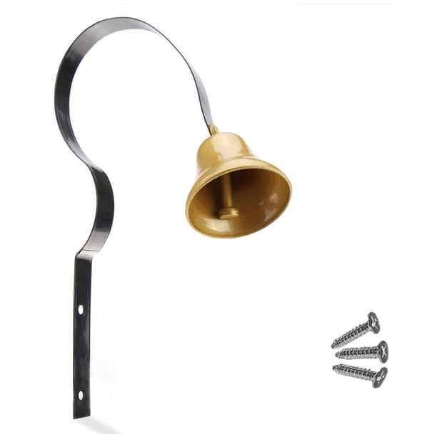 Timbre para perro, timbre para puerta para mascotas, timbre colgante de latón para entrenamiento para ir al baño, entrenamiento en el hogar, limpieza del hogar (negro) oso de fresa Electrónica