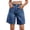 Blue, variant on Jean Shorts for Women High Waisted Wide Leg Stretchy Denim Jorts Casual Summer Fashion Pants with Pockets