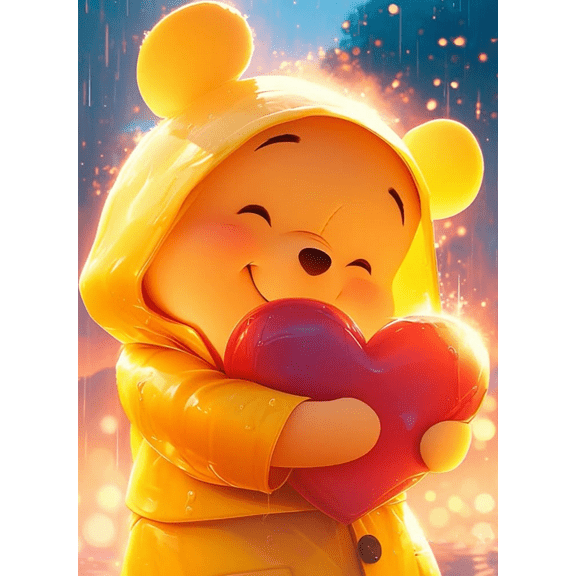 Diamond Painting Kits for Adults - Winnie the pooh DIY 5D Diamond Art Kits Full Drill Diamond Dots Paintings with Diamonds Gem Art and Crafts Home Decor 12x16inch