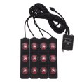 thumbnail image 1 of LOLIPPYY 1Pc Car Underglow Kit Black LED Voice Activated Light with USB Socket for Car Use, 1 of 5