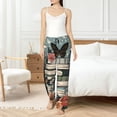 thumbnail image 4 of Honiee Vintage Art Butterfly Flower for elegant Women's Lounge Pants and Pajama Pants, crafted for ultimate comfort in your sleepwear essentials-Small, 4 of 6