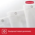 thumbnail image 6 of Rubbermaid White Waterproof Fabric Shower Liner, 70" x 72", 6 of 10