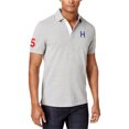 thumbnail image 1 of Tommy Hilfiger - Polo de rugby para hombre, deportivo, bordado, gris, mediano, 1 of 1