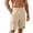 BNO40-Khaki, variant on VV AVEORS Mens Casual Sweat Cargo Cotton Linen Shorts Drawstring Elastic Waist Athletic Workout Gym Jogger Shorts With Cargo Pockets Army Green L