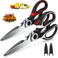 thumbnail image 1 of Tijeras de cocina para uso general, 2 paquetes, tijeras de cocina resistentes para carne Raptor, tijeras de cocina aptas para lavavajillas, tijeras multifunción de acero inoxidable para alimentos,, 1 of 1