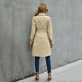 thumbnail image 3 of Ladies Trench Coat Double Breasted Long Coat Classic Autumn Spring Jacket Windproof Coat(M), 3 of 5