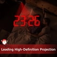 thumbnail image 3 of Reloj despertador de proyección GOLOZA, reloj digital con rotación de 180°, 3 of 6