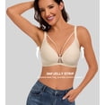 thumbnail image 4 of Daystry Womens Bras Wireless Seamless Bra No Underwire Push Up Bralette Full Coverage Comfort Everyday Bra Nude S, 4 of 12