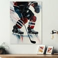 thumbnail image 2 of Designart Hockey Player On Ice During Game II Canvas Wall Art, 2 of 5