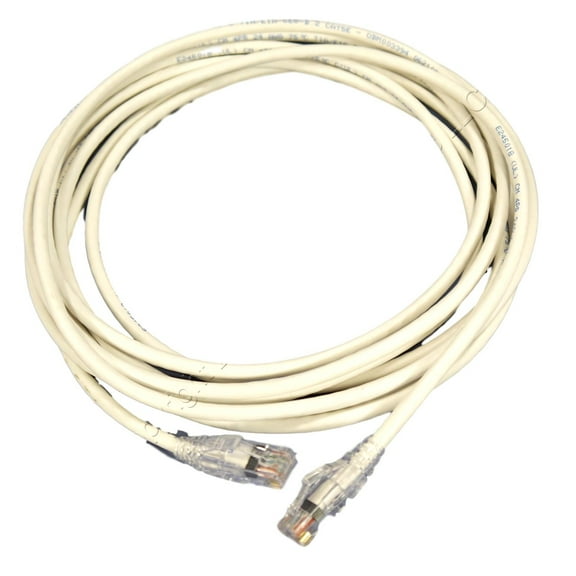 White Cat 5e 15ft Patch Cord Network Cable Booted Cat5e 5D460-15W