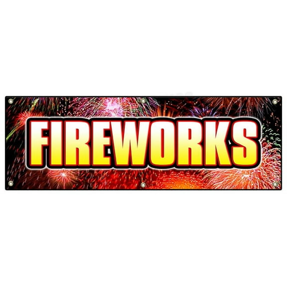 72" FIREWORKS I BANNER SIGN stand firework store signs