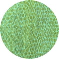 thumbnail image 1 of Ahgly Company Machine Washable Indoor Round Abstract Turquoise Blue Modern Area Rugs, 6' Round, 1 of 4