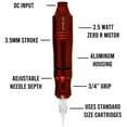 thumbnail image 4 of Shader de Doublure de Cartouche de Machine Rotative pour Stylo à Tatouage Javelin (Templar Red), 4 of 5
