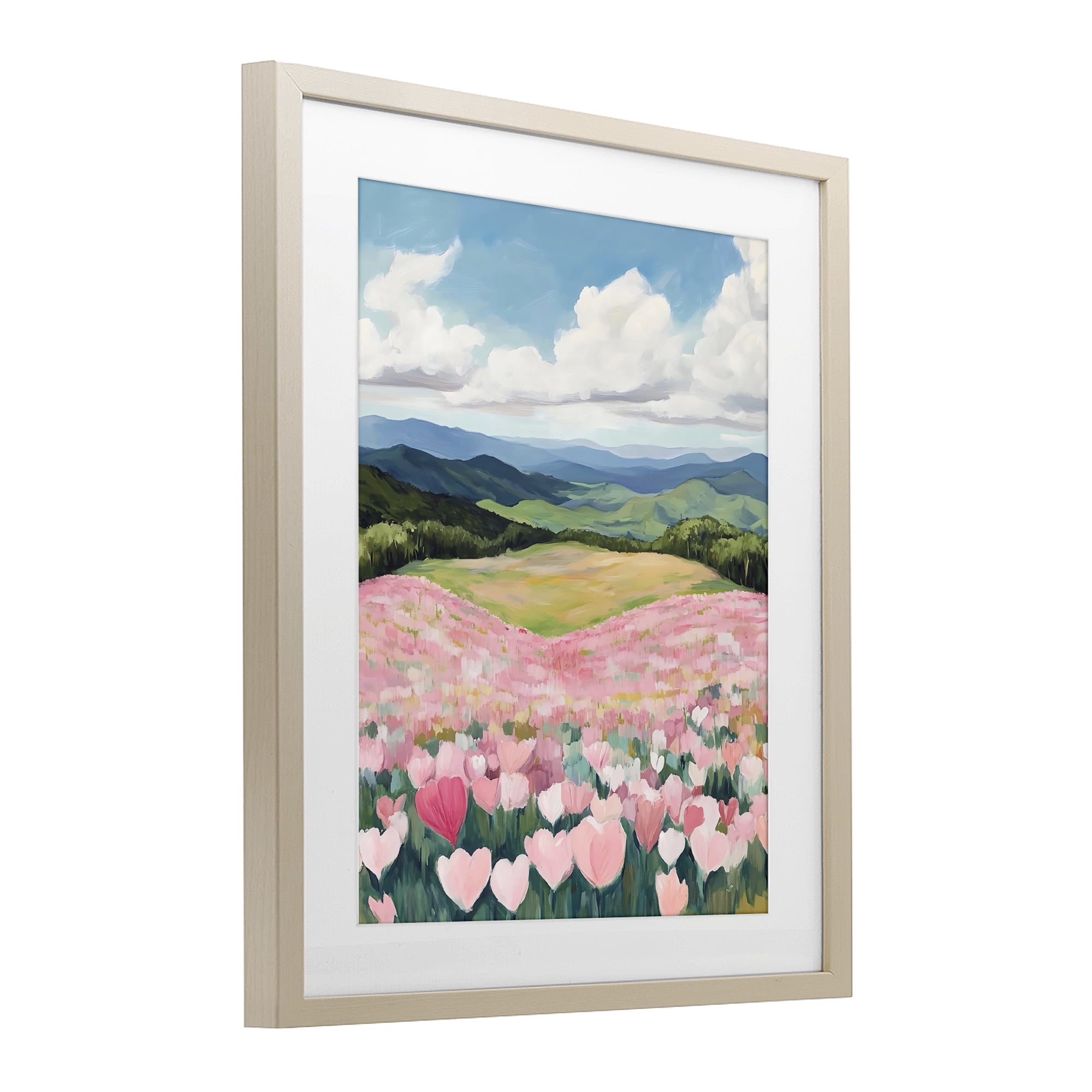 Stupell Industries Blush Pink Poppy Field Birch Framed Print Under Glass, design by The Prints Vibe