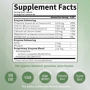 MaryRuths Serrapeptase Enzyme Blend Dietary Supplement Vegan Capsules 60 Count