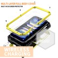 thumbnail image 4 of TECH CIRCLE for iPhone 16 Case,Heavy Duty Military Grade Dropproof Protective Case with Screen Protector Kickstand Rugged Shockproof Bumper Slide Camera Protector Cover for iPhone 16,Yellow, 4 of 7