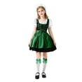 thumbnail image 4 of Zecgelong Girls German Dirndl Dress Oktoberfest Party Fancy Outfit Green 11-12 Years, 4 of 5