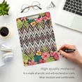 thumbnail image 4 of FMSHPON Aztec Geometric Flower Clipboard Hardboard Wood Nursing Clip Board and Pull for Standard A4 Letter 13x9 inches, 4 of 7