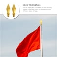 thumbnail image 3 of HONMEET 3Pcs Flag Pole Parts Replacement for Old Finial Aluminum Golden Simple Design Office Moving, 3 of 8